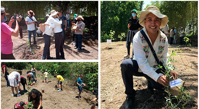 Presencia de académicos del campus córdoba en jardines de méxico para conmemorar el día del árbol.